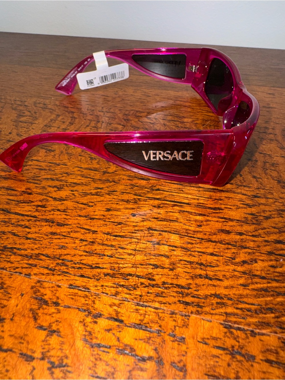 NWT Versace VE4481 Pillow Sunglasses -Transparent Fuchsia - Picture 4 of 9